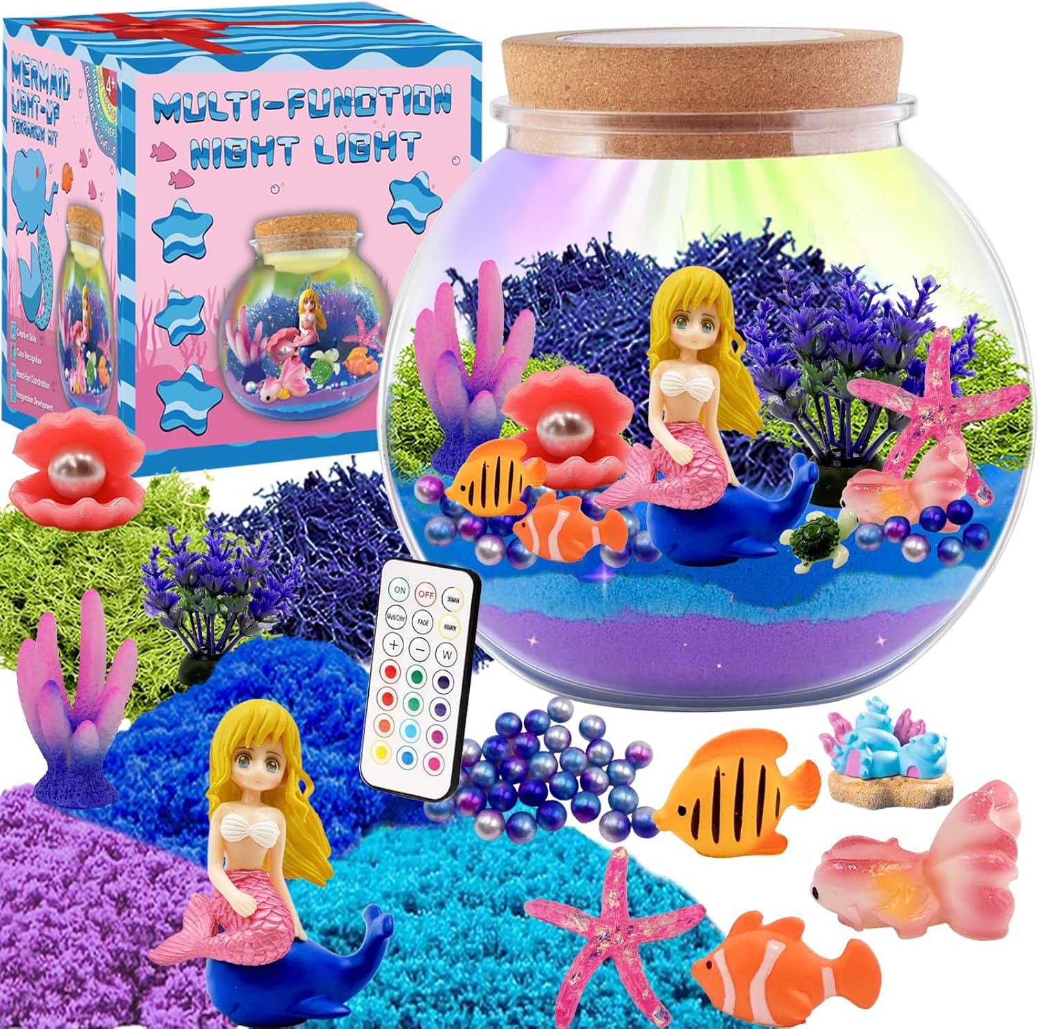 Amazon.co.jp: 子供用人魚マーメイドテラリウムクラフトキット - LED